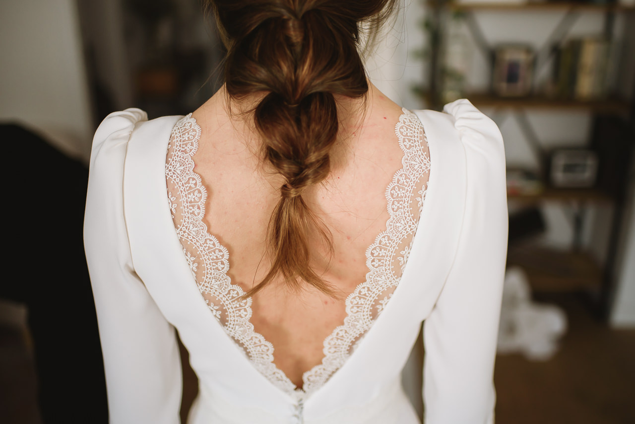 espalda vestido de novia elegante